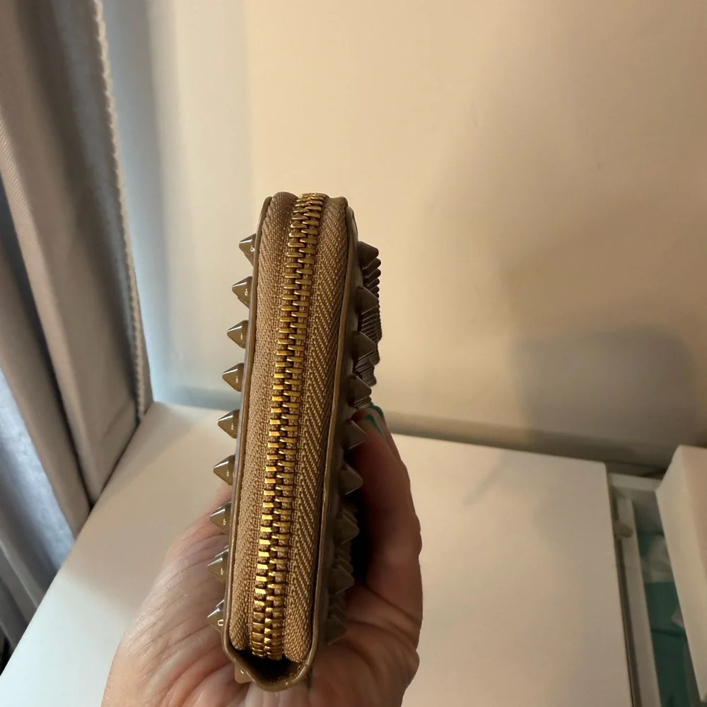 Christian Louboutin Tan Studded Wallet - Picture 3 of 8
